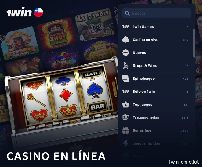 Acerca de la sección de casino online en el sitio web 1Win Chile