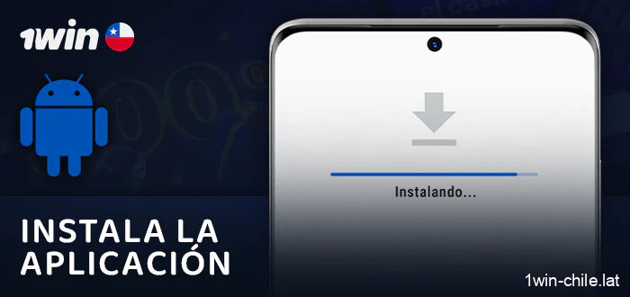 Instala el archivo apk descargado de 1Win en Android