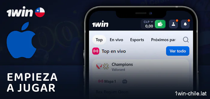 Empieza a apostar en la aplicación iOS de 1Win