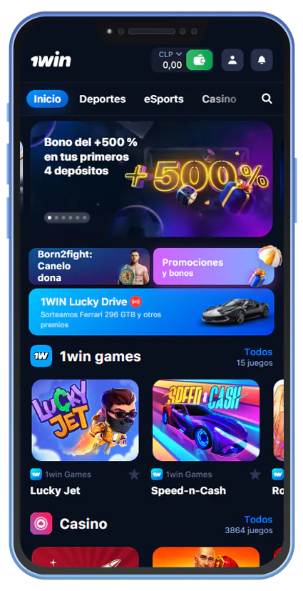 Captura de pantalla de la aplicación 1Win