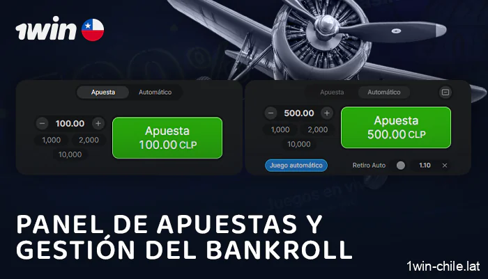 Panel de apuestas en el juego crash Aviator 1Win: función de apuestas automáticas