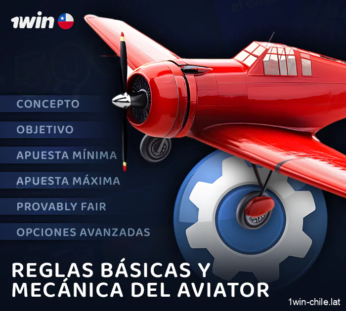 Mecánica del juego Aviator en 1Win: reglas básicas