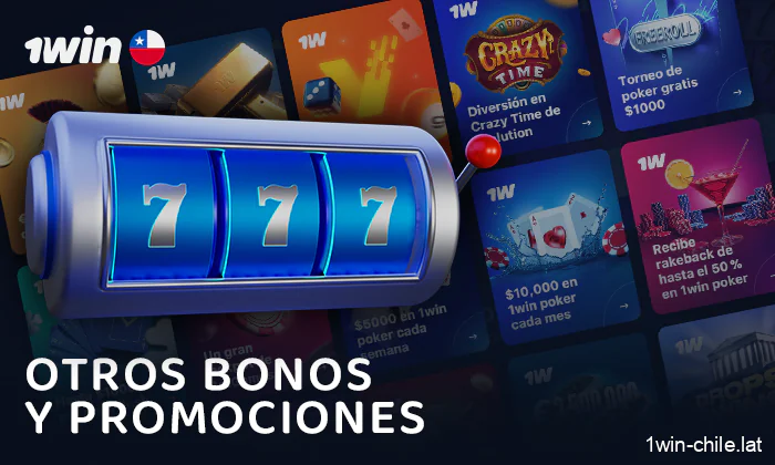 Otras bonificaciones para los jugadores del casino online 1Win de Chile