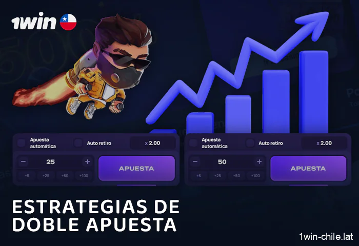 Estrategia de doble apuesta en Lucky Jet en el casino 1Win