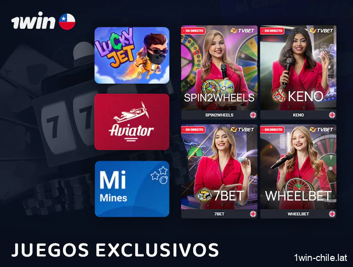 Acerca de los juegos exclusivos para jugadores de Chile en el casino online 1Win