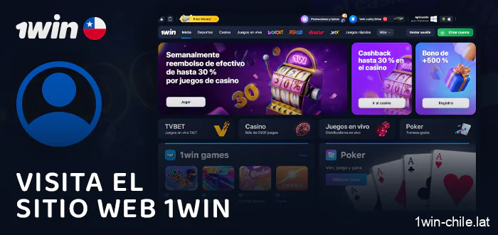Visite el sitio web de 1Win Chile